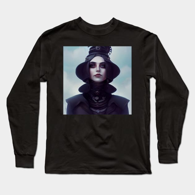 Cynical Steamgoth Woman Long Sleeve T-Shirt by The Multiverse is Female